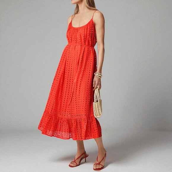J. Crew Dresses & Skirts - J. Crew Oval eyelet midi dress Size XXS